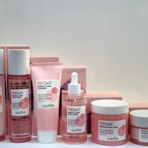 sadoer pink salt skincare set