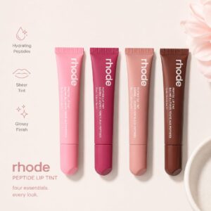rhode lip tints – complete pack of 8 shades | long lasting & ultra smooth